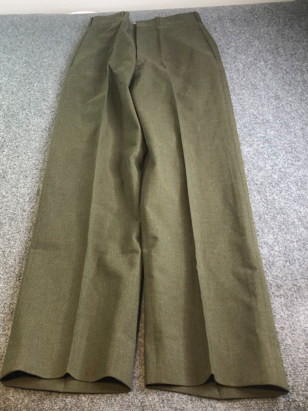 Vintage Wool Trousers Serge Green 2234 Type II Class 6 (Fits 28x32) Vietnam 70s